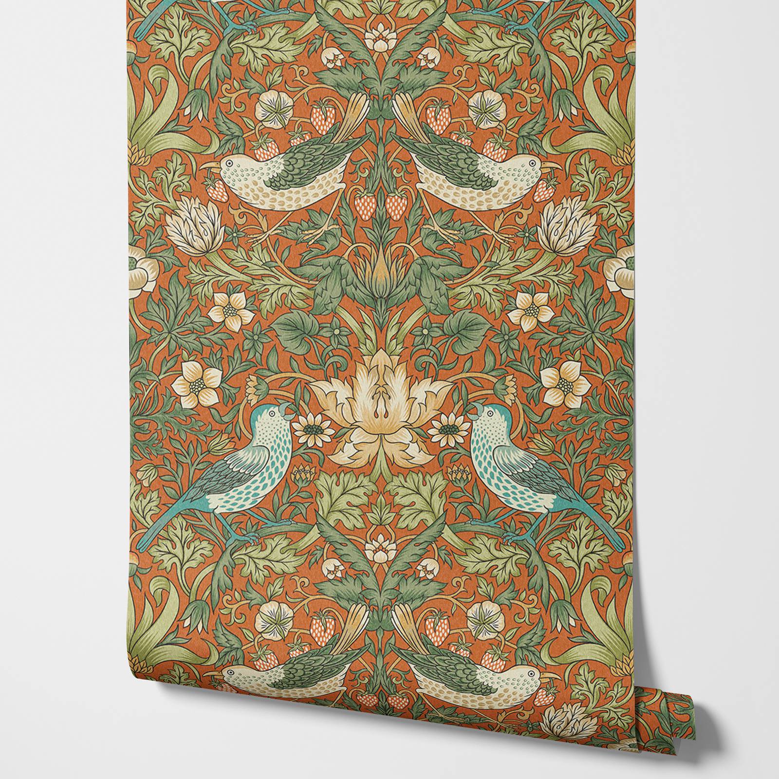 Tapeta w kwiaty truskawkowego  – Herbal Wallpaper recenzja i cena